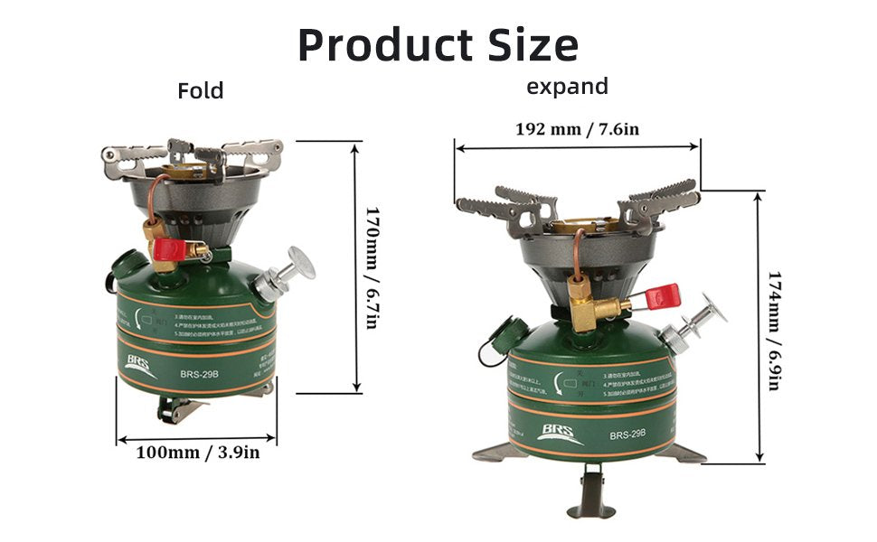 BRS Portable Non-Preheat Gasoline Outdoor Stove