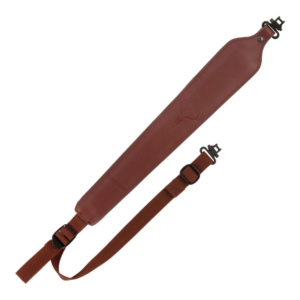 Allen Deer Head Padded Leather Rifle Sling with Swivels